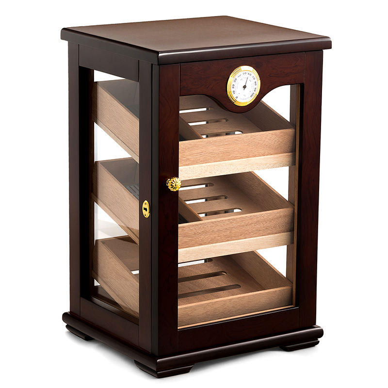 Luxury Wooden Cigar Cabinet with Hygrometer