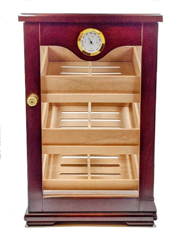 Luxury Wooden Cigar Cabinet with Hygrometer