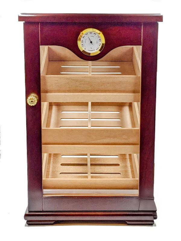 Luxury Wooden Cigar Cabinet with Hygrometer