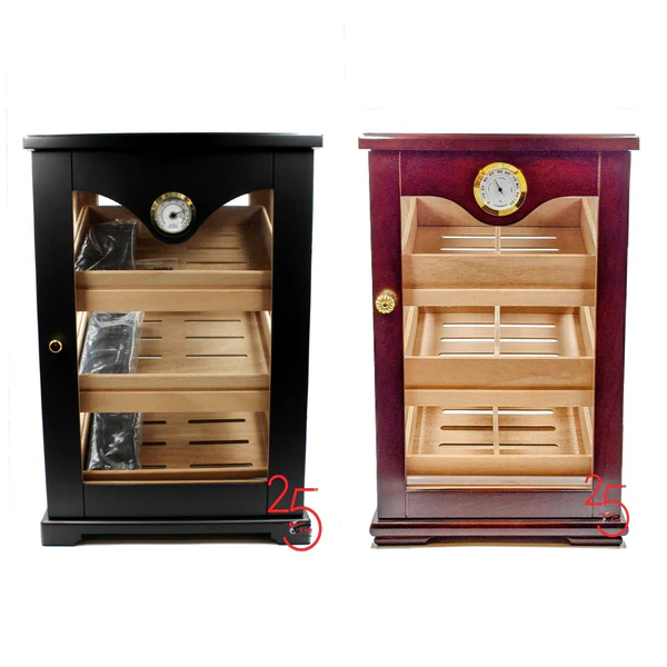 Luxury Wooden Cigar Cabinet with Hygrometer