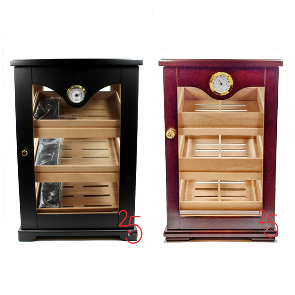 Luxury Wooden Cigar Cabinet with Hygrometer