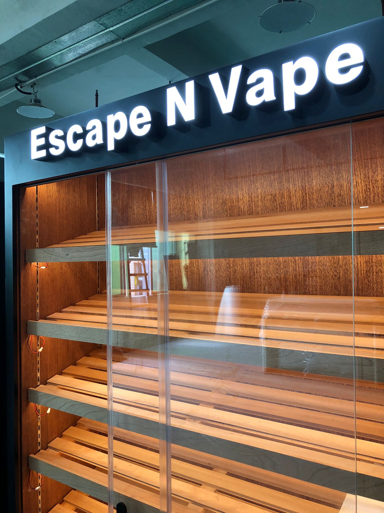 Sliding Glass Door Cigar Humidor Cabinet with Custom LED Sign, Sealing Strips, Spanish Cedar Shelves & Humidifier Included – 47.24" W × 15.75" D × 78.74" H