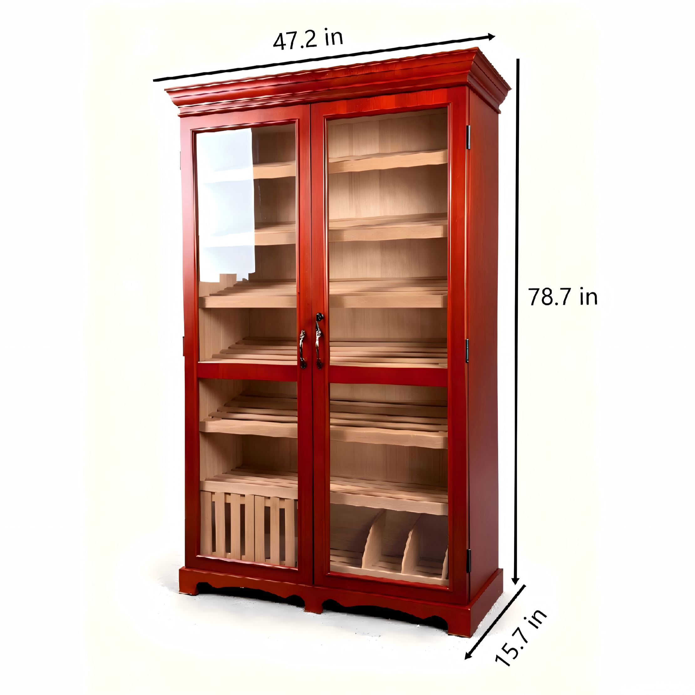 Redwood Double-Door Cigar Humidor