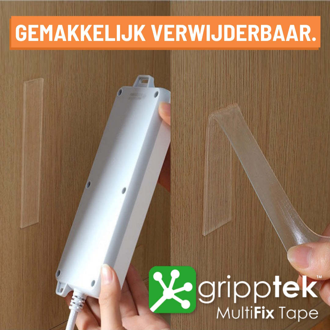 GrippTek® MultiFix Tape Original 2.0 - Dubbelzijdig & Herbruikbaar