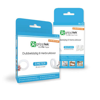 GrippTek® MultiFix Tape + Pads Kleefbundel