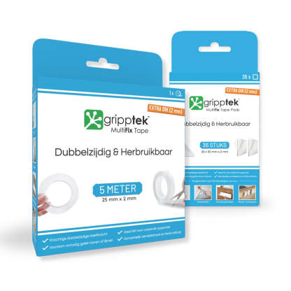 GrippTek® MultiFix Tape + Pads Kleefbundel