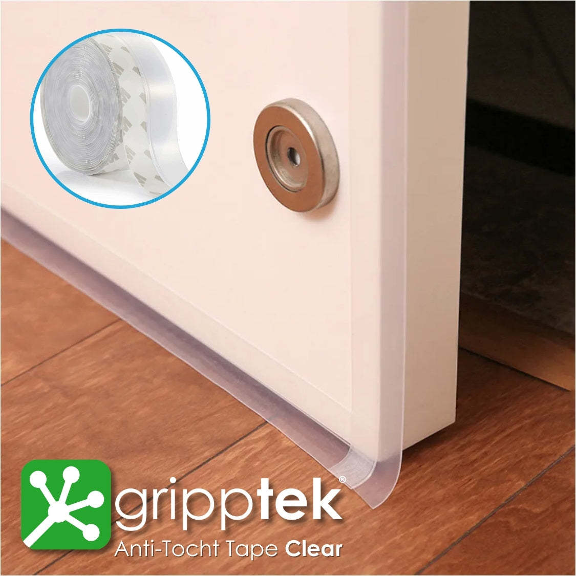 GrippTek® Anti-Tocht Tape Clear - Voor Deuren & Kieren