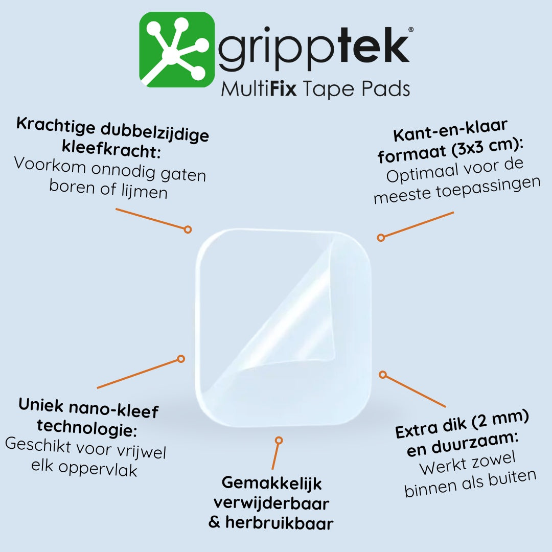 GrippTek® MultiFix Tape + Pads Kleefbundel