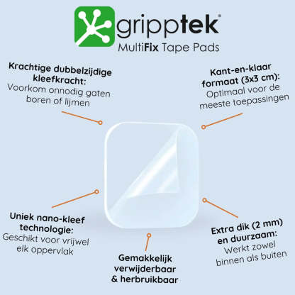 GrippTek® MultiFix Tape + Pads Kleefbundel