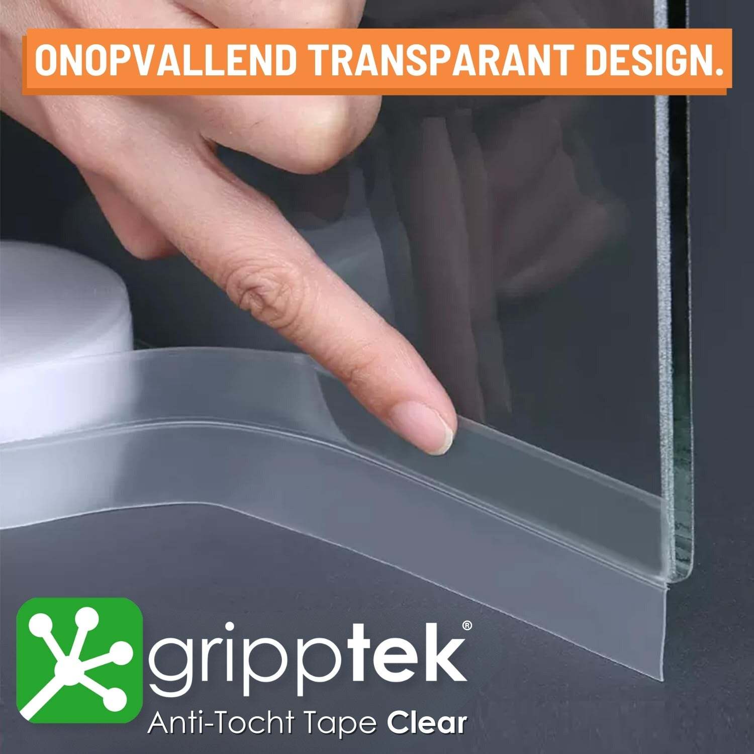GrippTek® Anti-Tocht Tape Clear - Voor Deuren & Kieren