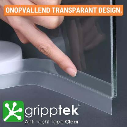 GrippTek® Anti-Tocht Tape Clear - Voor Deuren & Kieren