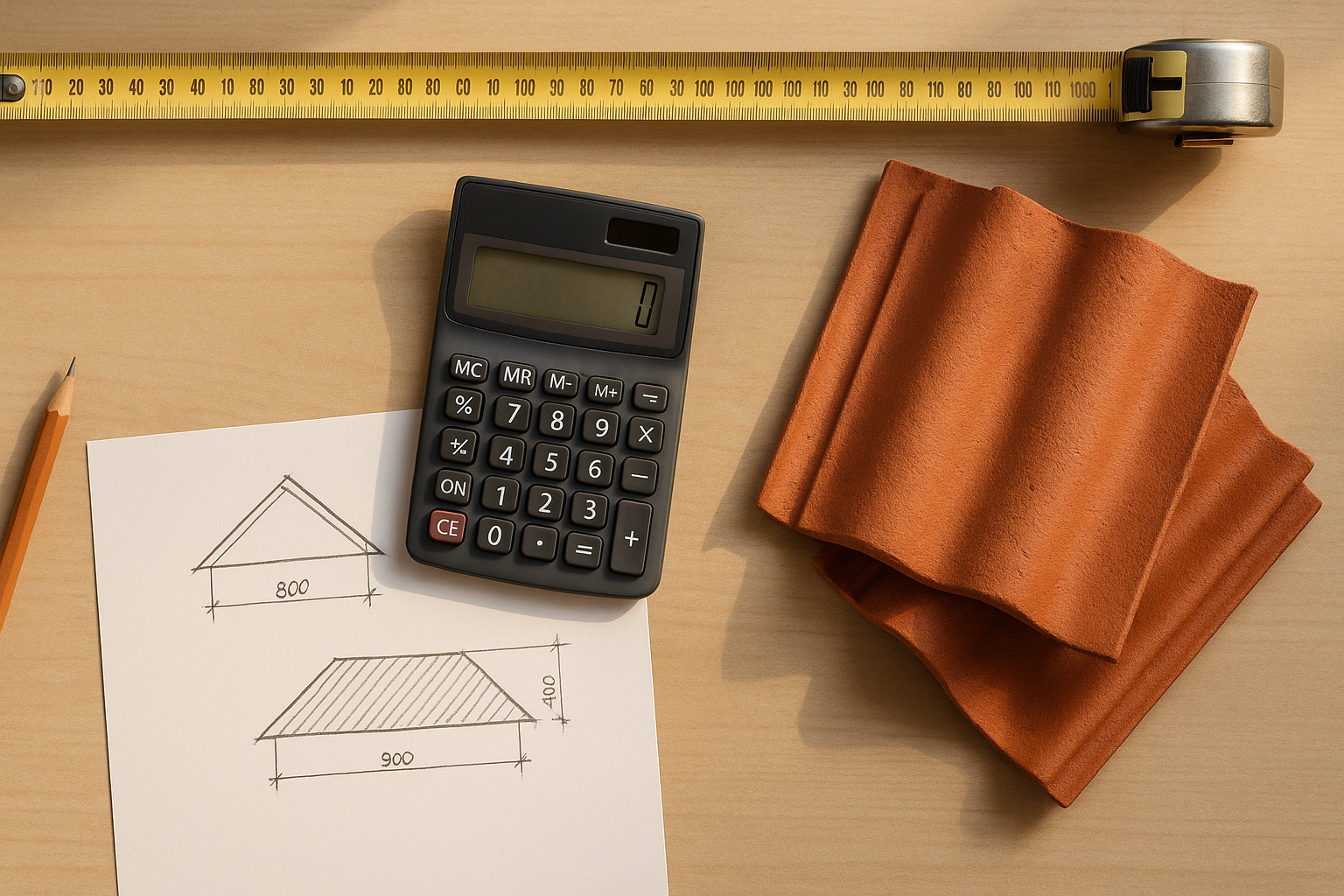 Dakpannen calculator | snel stuks, pakken en overschot berekenen