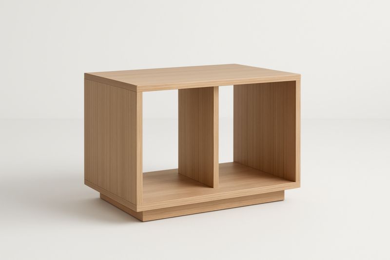 Tavolino in MDF con ripiani divisori 60x40x40 cm