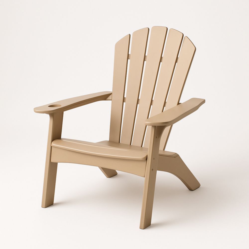 Chaise Adirondack en plastique beige