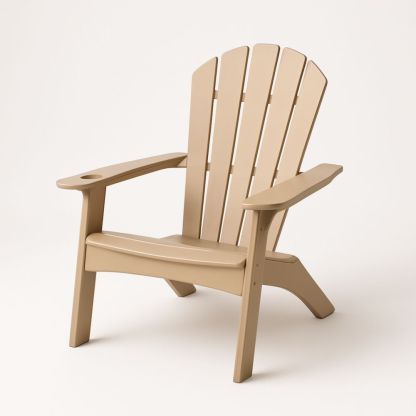 Chaise Adirondack en plastique beige