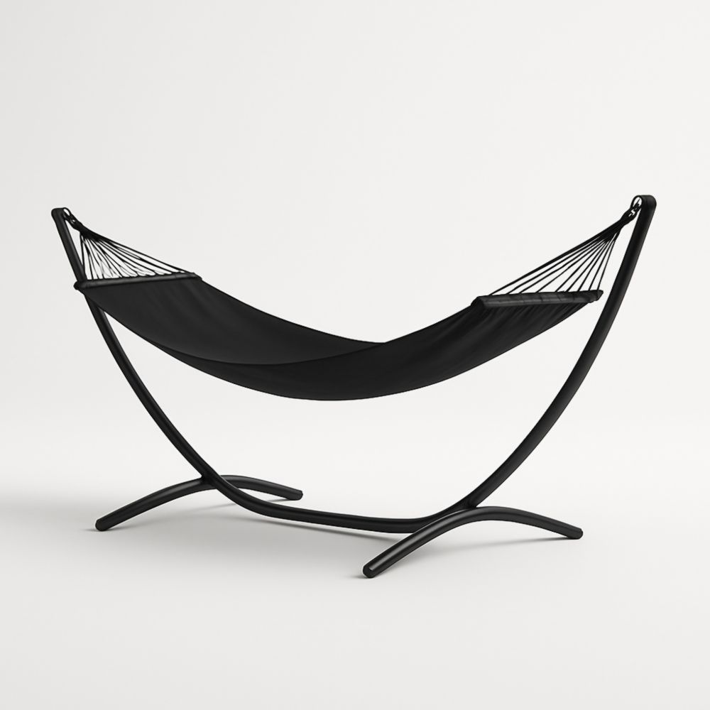 Hamac avec support en acier noir