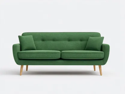 Sofa 3-Sitzer - Stoff - 185x85x90 cm - grün - für Wohnzimmer - modernes Design-Spacesta