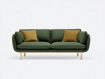 Sofa 3-Sitzer - Stoff - 200x80x92 cm - grün - für Wohnzimmer - modernes Design-Spacesta
