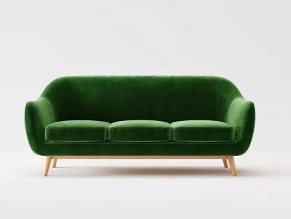 3-Sitzer Sofa aus Stoff 190x80x85 cm - grün/naturfarbe - geeignet für Wohnzimmer - modernes Design-Spacesta