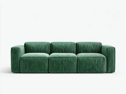Sofa 3-Sitzer - Stoff - 230x95x78 cm - dunkelgrün - für Wohnzimmer - modernes Design-Spacesta