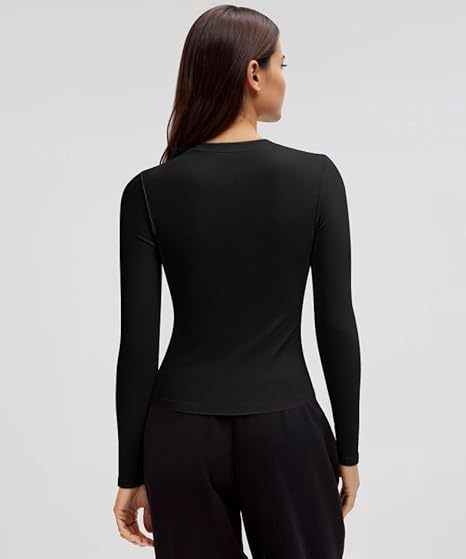 Women Crop Tops Yoga Shirts Seamless Long Sleeve Top Fashion Basic Tee