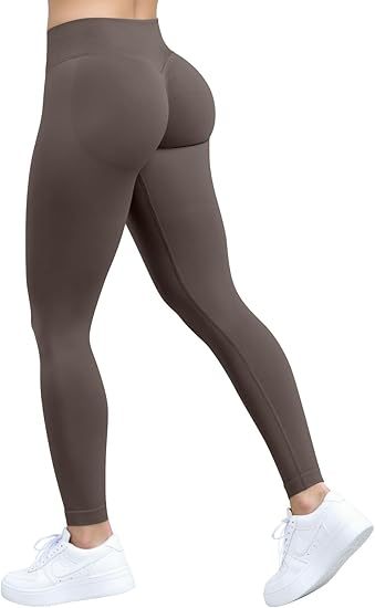 Workout Leggings for Women Seamless Scrunch Tights Tummy Control Impact Girl Activewear Yoga Pants 