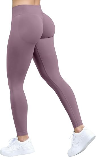 Workout Leggings for Women Seamless Scrunch Tights Tummy Control Impact Girl Activewear Yoga Pants 