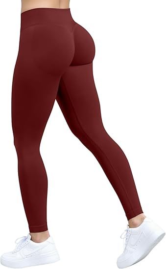 Workout Leggings for Women Seamless Scrunch Tights Tummy Control Impact Girl Activewear Yoga Pants 