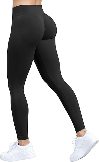 Workout Leggings for Women Seamless Scrunch Tights Tummy Control Impact Girl Activewear Yoga Pants 