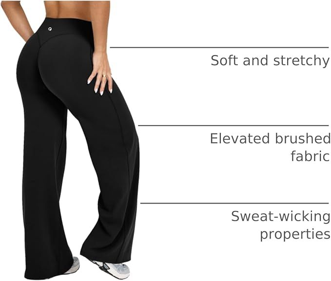 Yoga Pants Women High Waist Stretch Casual Soft Straight Leg Bottoms