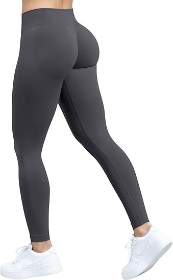 Workout Leggings for Women Seamless Scrunch Tights Tummy Control Impact Girl Activewear Yoga Pants 