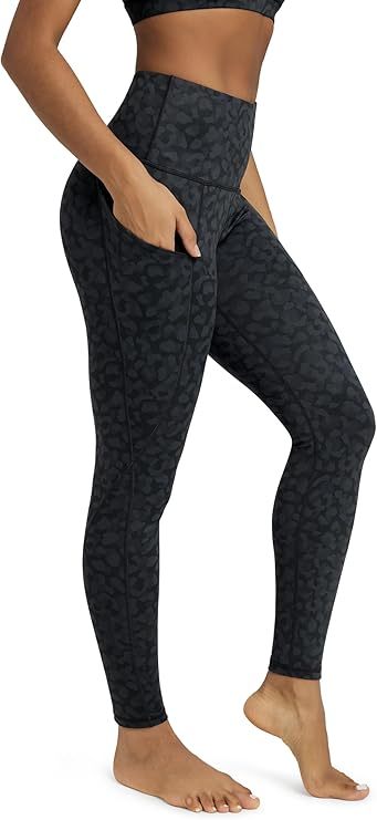 Leggings with Pockets for Women Tummy Control High Waisted Yoga Pants Women Compression Workout Leggings