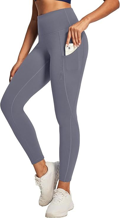 Leggings with Pockets for Women Tummy Control High Waisted Yoga Pants Women Compression Workout Leggings