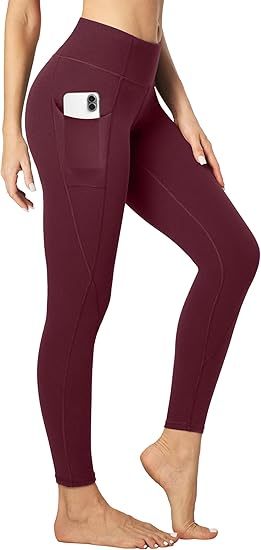 Leggings with Pockets for Women Tummy Control High Waisted Yoga Pants Women Compression Workout Leggings