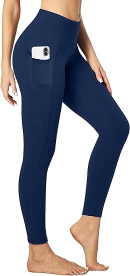 Leggings with Pockets for Women Tummy Control High Waisted Yoga Pants Women Compression Workout Leggings