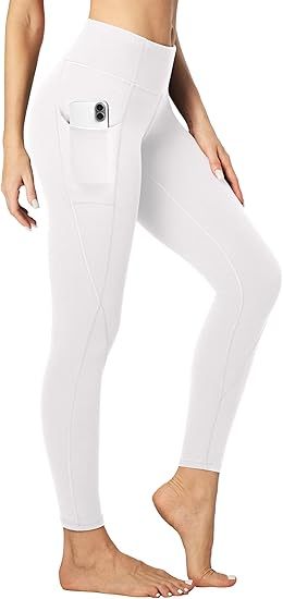 Leggings with Pockets for Women Tummy Control High Waisted Yoga Pants Women Compression Workout Leggings