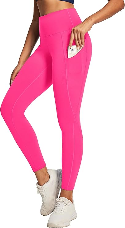 Leggings with Pockets for Women Tummy Control High Waisted Yoga Pants Women Compression Workout Leggings