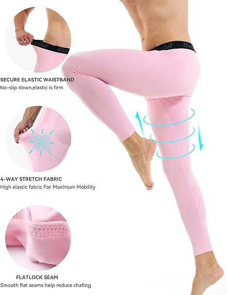 Men’s Compression Pants Running Tights Workout Leggings Athletic Base Layer Pants for Sports Yoga Basketball