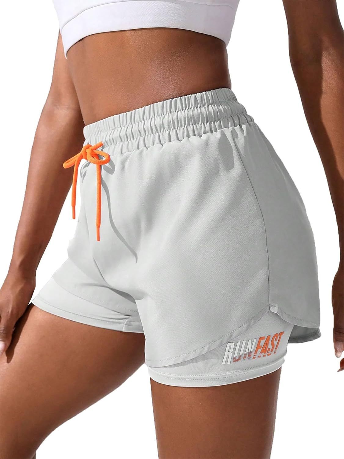 Women's 2 in 1 Workout Shorts Gym Workout Yoga Running Biker Tennis Skirts Clothes Summer