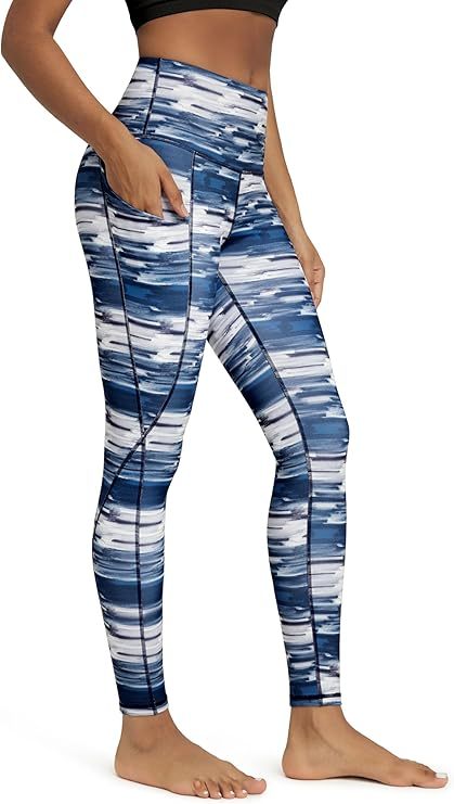 Leggings with Pockets for Women Tummy Control High Waisted Yoga Pants Women Compression Workout Leggings