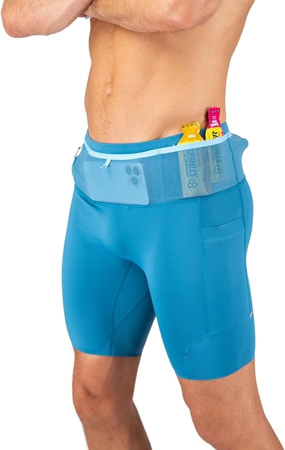 Men's Running Compression Shorts with Pockets - Secure Your Phone, Keys and Even Water Bottles - USA Small Business
