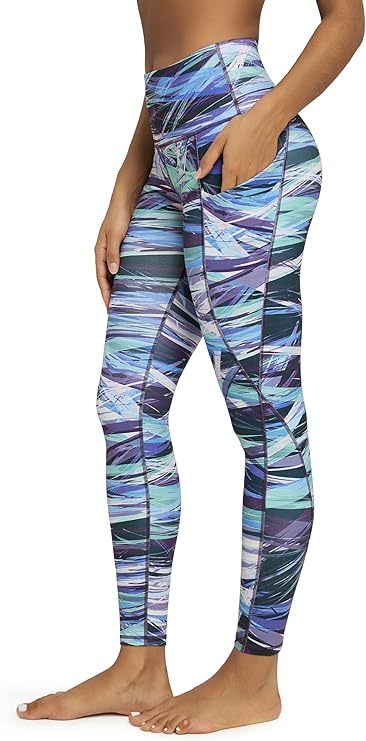 Leggings with Pockets for Women Tummy Control High Waisted Yoga Pants Women Compression Workout Leggings