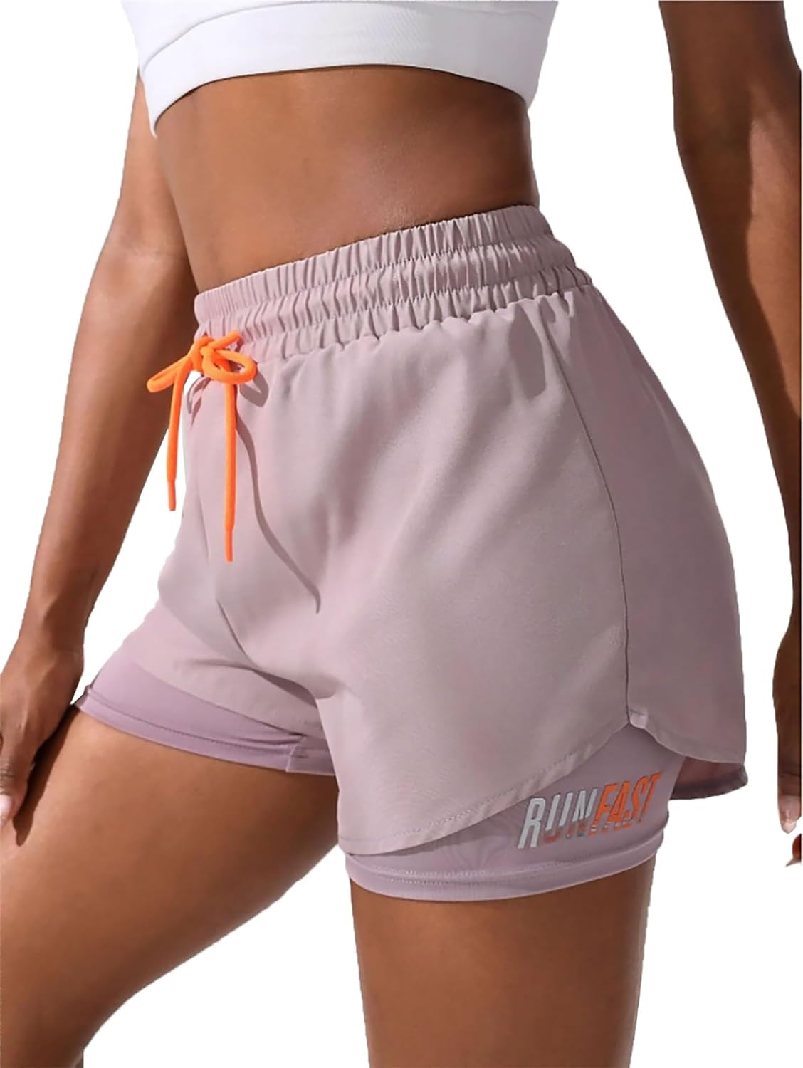 Women's 2 in 1 Workout Shorts Gym Workout Yoga Running Biker Tennis Skirts Clothes Summer