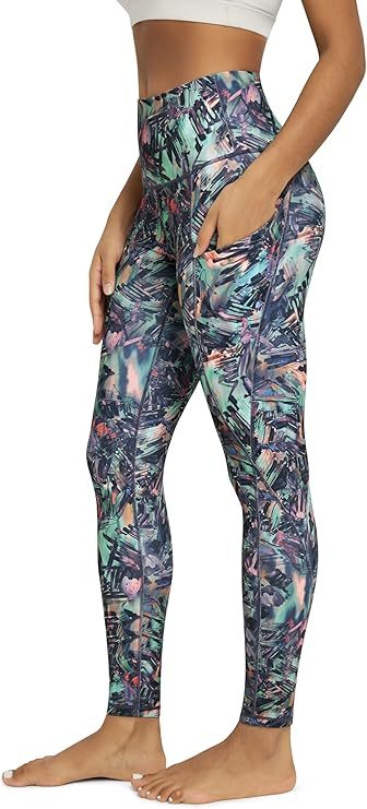 Leggings with Pockets for Women Tummy Control High Waisted Yoga Pants Women Compression Workout Leggings