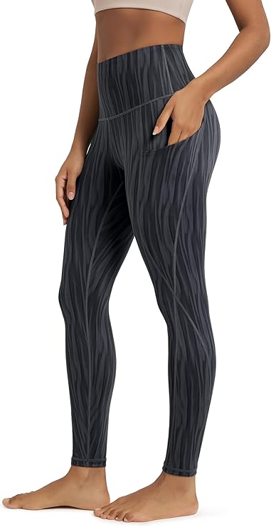 Leggings with Pockets for Women Tummy Control High Waisted Yoga Pants Women Compression Workout Leggings