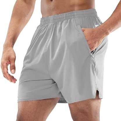  Men's Workout Running Shorts Quick Dry Active 5 Inches Shorts with Pockets, Lightweight, Breathable