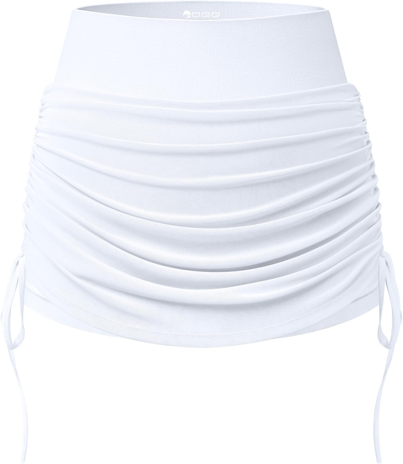  Women Tennis Skirts 2 in 1 Drawstring Mesh Ruched Athletic Skirts with Shorts High Waisted Gym Skort for Workout
