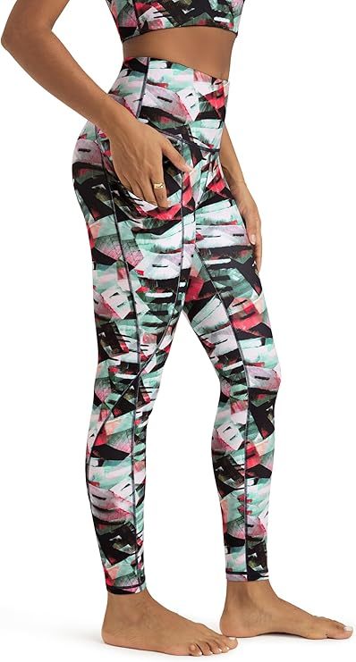 Leggings with Pockets for Women Tummy Control High Waisted Yoga Pants Women Compression Workout Leggings