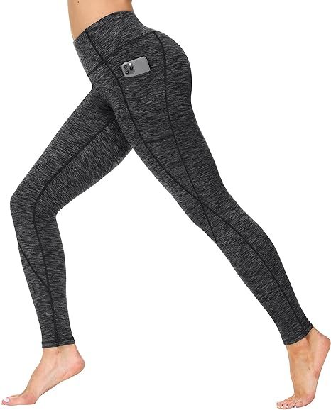 Leggings with Pockets for Women Tummy Control High Waisted Yoga Pants Women Compression Workout Leggings
