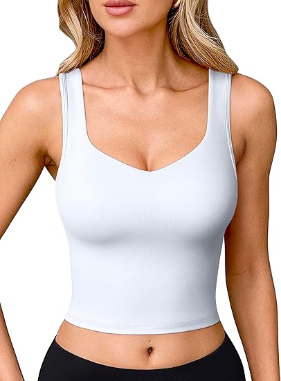  Womens' Sports Bra Padded with Medium Support Tank Tops Tee Shirts